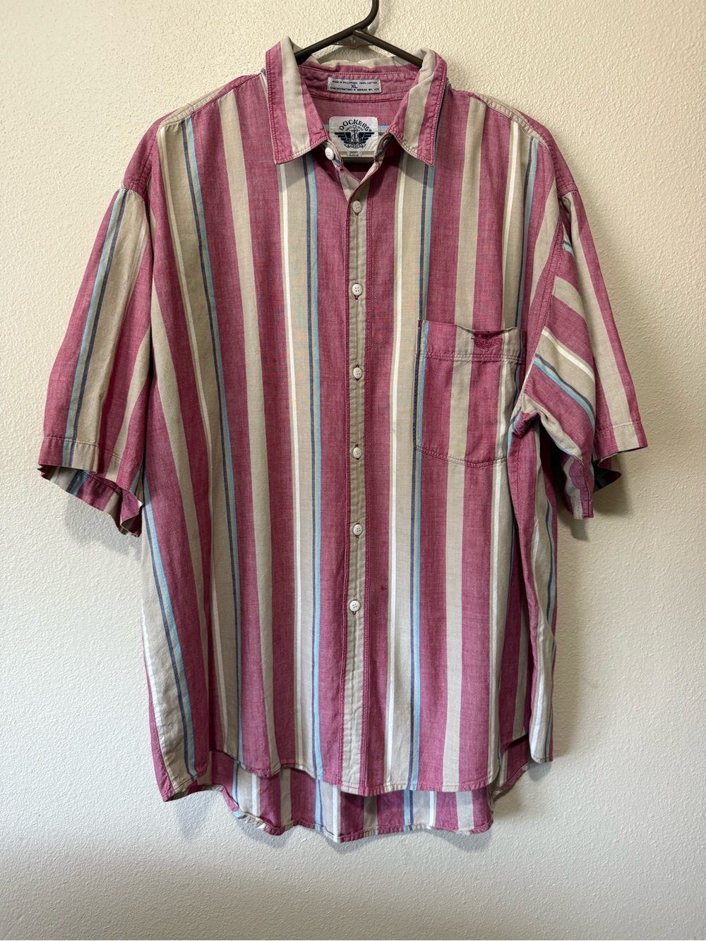 Dockers Vintage Men's Short Sleeve Button-Down Shirt